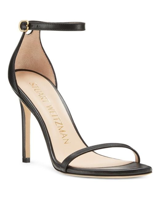 Stuart Weitzman Metallic Nudistcurve Ankle Strap Sandal