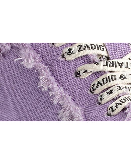 Zadig & Voltaire Purple Flash High Top Sneaker