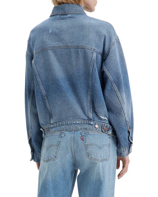 Levi's Blue '90s Cotton Denim Trucker Jacket