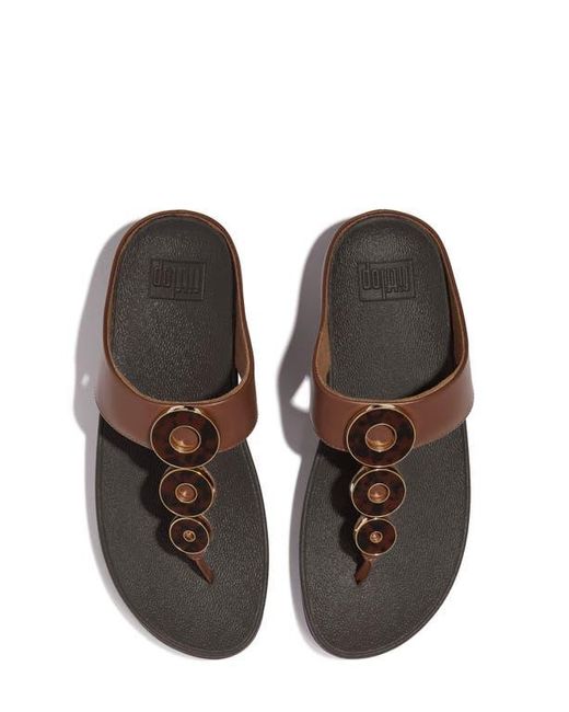 Fitflop Brown Fino Platform Wedge Flip Flop