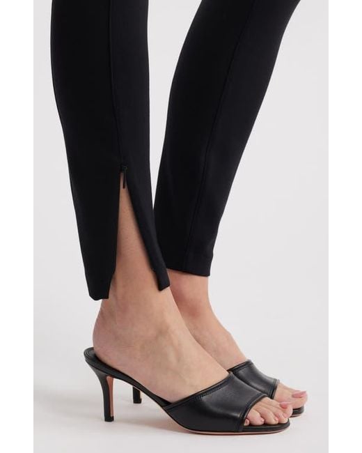 Spanx Black Spanxsupersmooth Perfectfit Ponte Zip Leggings