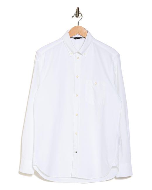 7 For All Mankind White Oxford Button-down Shirt for men