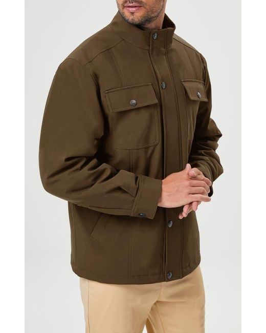 Hawke & Co. Brown Thermal Lined Softshell Work Jacket for men