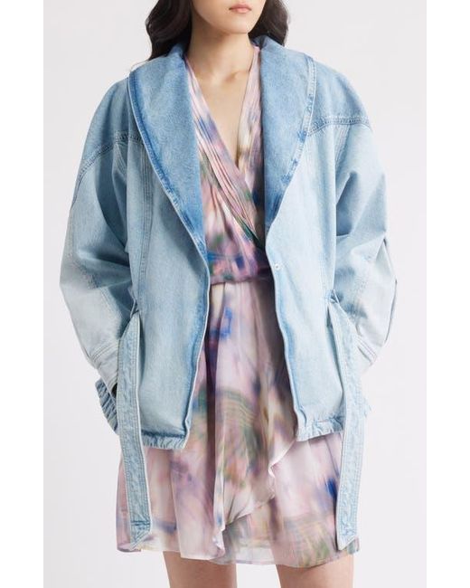 Boss Blue Paneled Denim Jacket