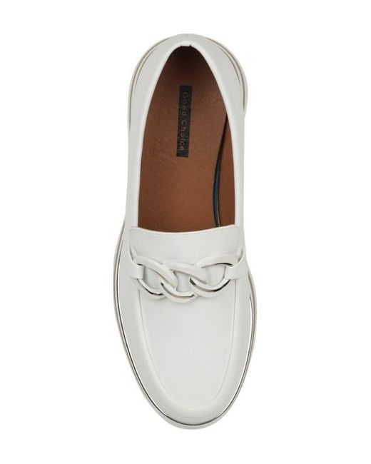 Good Choice New York White Geneva Platform Loafer