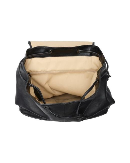 Longchamp Black Lc3D Large Leather Backpack