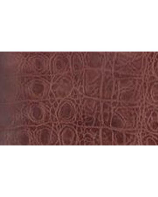 Commando Brown Faux Leather Crocodile Print Flare Leggings