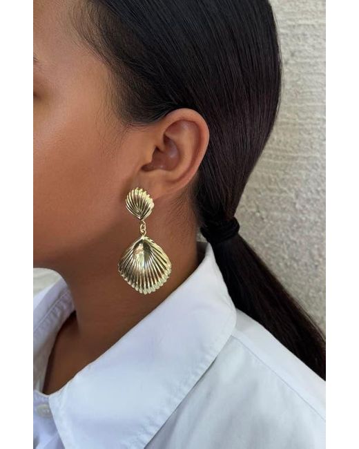 Adornia Natural Shell Inspired Drop Earrings