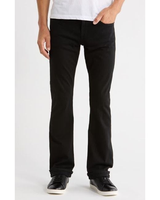 7 For All Mankind Black Brett Bootcut Jeans for men