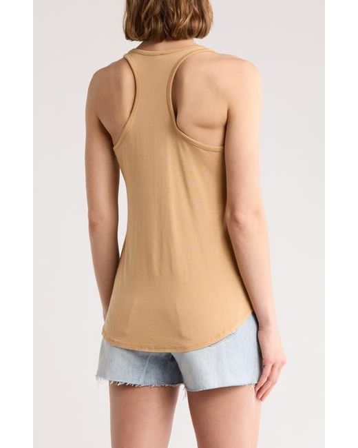 Go Couture Natural Rounded Racerback Tank