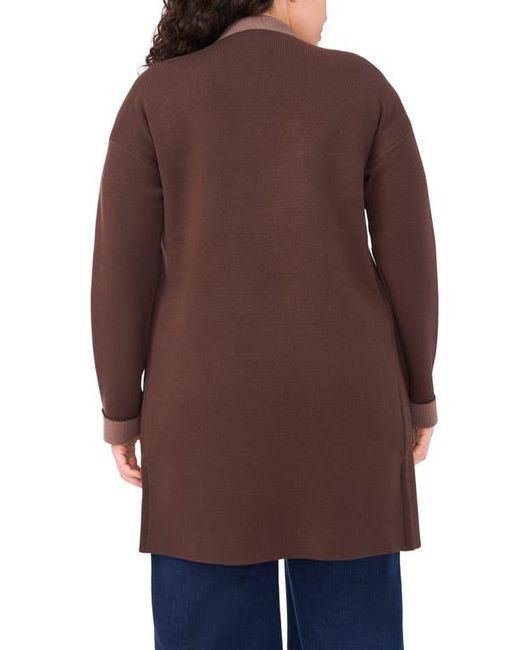 Halogen® Blue Lapel Long Cardigan