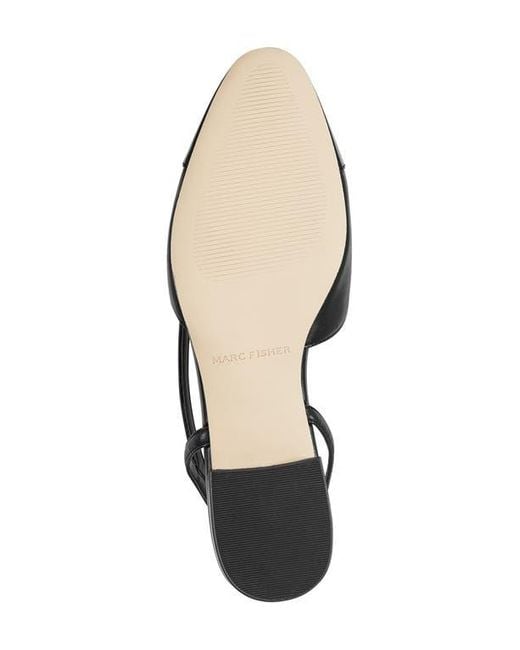 Marc Fisher Black Dela Slingback Flat