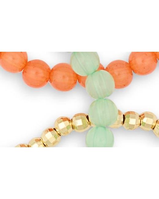 Leith Blue Assorted 5-Pack Beaded Stretch Bracelets