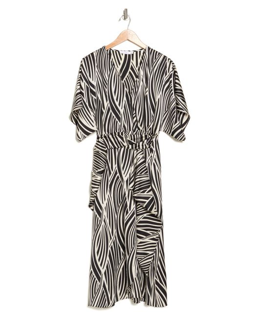 Lush Multicolor Patterned Side Tie Maxi Dress