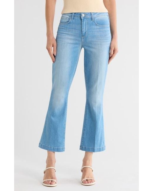 L'Agence Blue Ali High Waist Ankle Slim Flare Leg Jeans