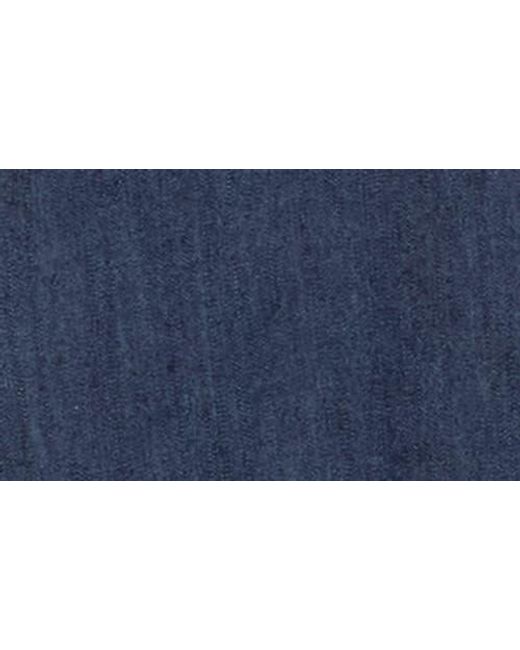 Tommy Hilfiger Blue Roll Sleeve Chambray Dress