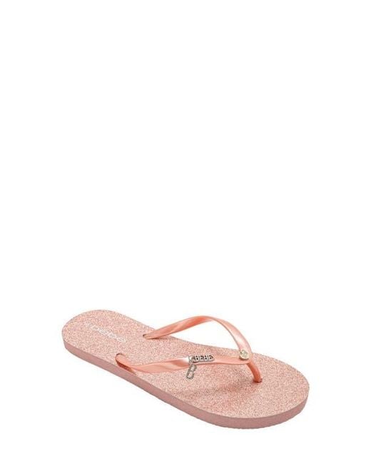 Bebe Pink Glittery Thong Sandal