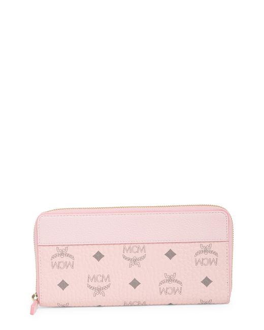 MCM Pink Aren Vi Leather Wallet