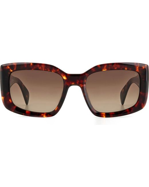 Rag & Bone Brown 54Mm Gradient Rectangular Sunglasses