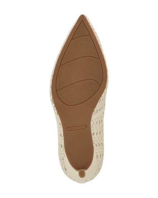 Nine West White Elbeew Pointed Toe Pump