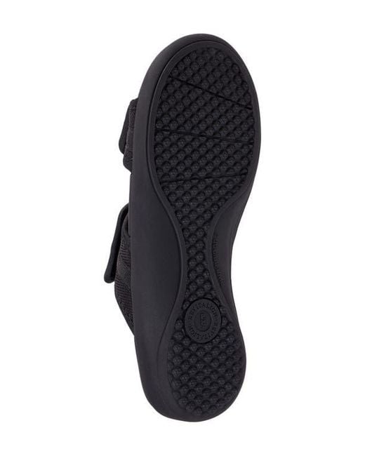 Revitalign Black Elevate Double Strap Slide Sandal