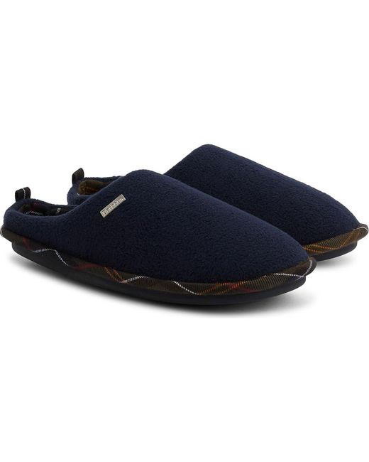 Barbour Blue Hexham Fleece Slipper for men