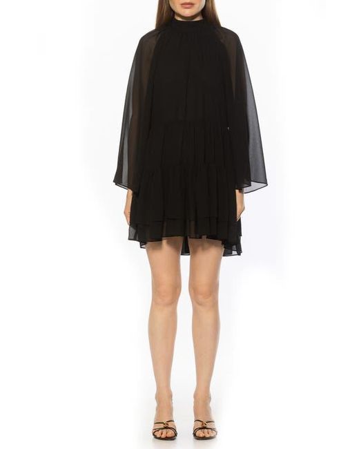 Alexia Admor Black Pamela Long Sleeve Shift Dress
