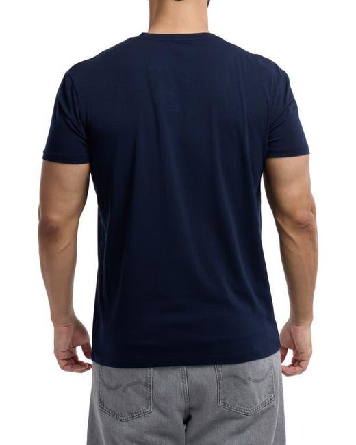 Xray Jeans Blue Short Sleeve Henley for men