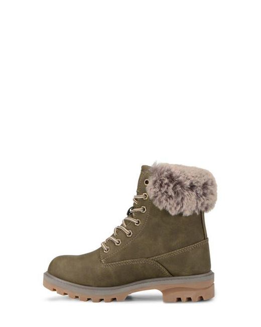 Lugz Brown Empire High Faux Fur Lug Sole Boot