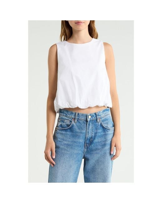 Vigoss Blue Bubble Hem Tank