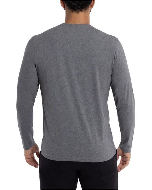 Xray Jeans Gray Crewneck Long Sleeve T-Shirt for men