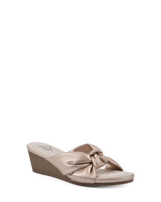 White Mountain Multicolor Candie Wedge Sandal