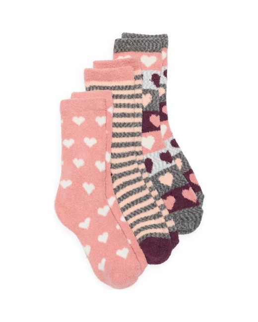 Nordstrom Rack Pink 3-Pack Pattern Socks