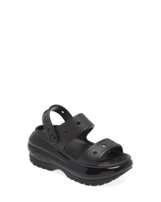 CROCSTM Black Classic Mega Crush Water Resistant Platform Sandal