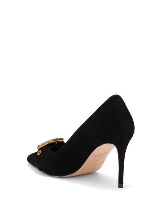 Kurt Geiger Black Mayfair Pointed Toe Court Pump