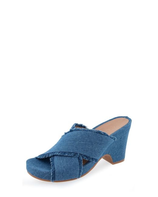 Aerosoles Blue Madina Woven Heel Sandal