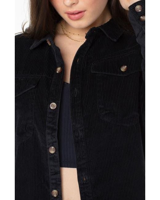 Roxy Black Let Go Corduroy Button-Up Shirt