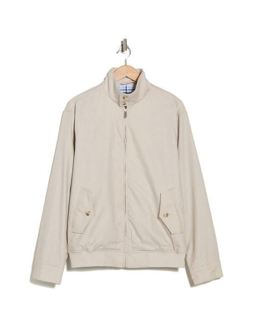 14th & Union Natural Harrington Stretch Cotton & Linen Jacket for men