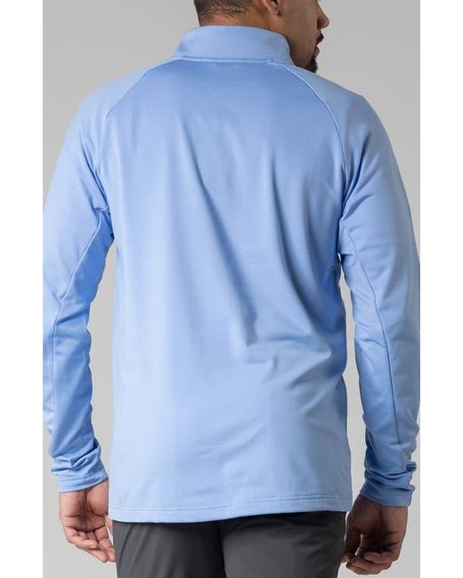 Levelwear Blue Frequency Quarter Zip Pullover for men
