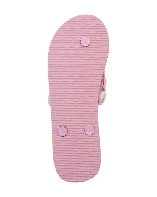 Bebe Pink Seashell Flip Flop
