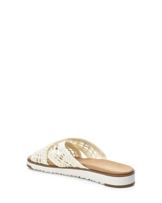 Catherine Malandrino White Nettie Woven Slide Sandal