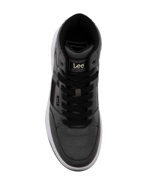Lee Jeans Black Prescot Mid Top Sneaker for men