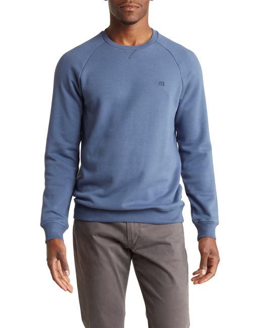 Travis Mathew Blue Cloud Og 4.0 Raglan Sweatshirt In Vintage Indigo At Nordstrom Rack for men