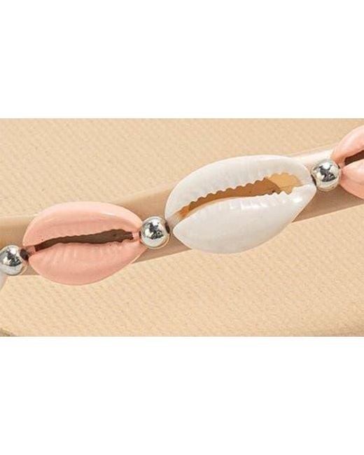 Bebe Natural Seashell Flip Flop