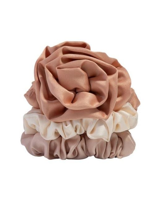 Kitsch Pink 3-Pack Assorted Rosette Scrunchies