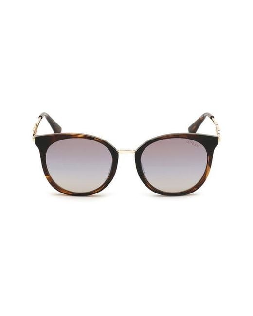 Guess Brown Round Sunglasses for men