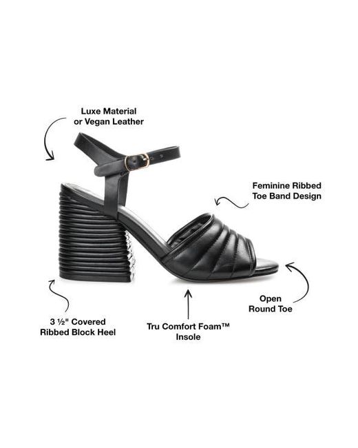 Journee Collection Black Charmaine Tru Comfort Foam Heeled Sandal