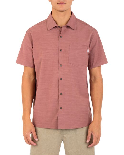 Hurley Red Phantom Naturals Rincon Button-up Shirt for men