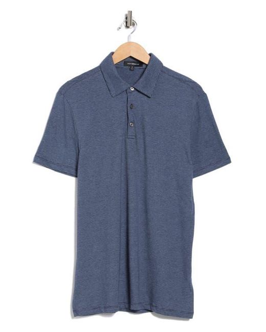 WESTZEROONE Blue Bryce Cotton Polo for men