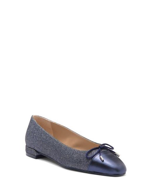Stuart Weitzman Blue Sleek Bow Flat